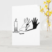 Shadow Rabbit beroemd gemaakt door LightIllusions. Kaart (Gele Bloem)