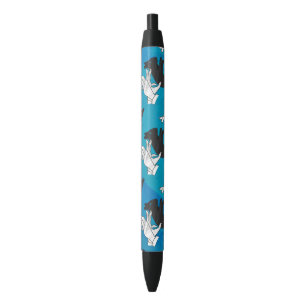 Shadow Rabbit op Blue Zwarte Inkt Pen