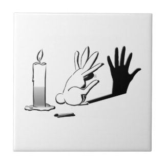 Shadow Rabbit van LightIllusions.com Tegeltje