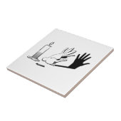 Shadow Rabbit van LightIllusions.com Tegeltje (Zijkant)