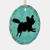 Shadow Silhouette Papillon Keramisch Ornament (Rechts)