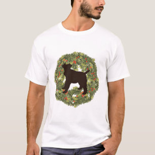 Shadow Silhouette Wire Fox Terrier Hond In Een Kra T-shirt