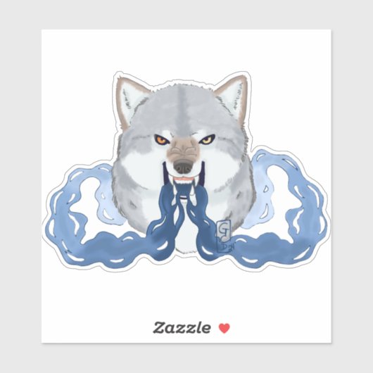 Shadow Wolf OC Sticker (Vel)