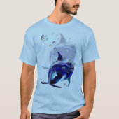 Shadowed Blue DolphinT-Shirt T-shirt (Voorkant)