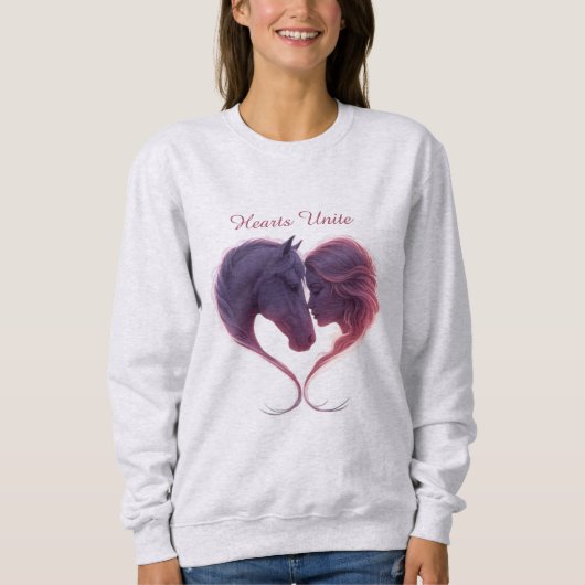 Shadowed Horse & Lady Heart Sweatshirt (Devant)