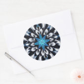 Shadowed Petals Floral Abstract Ronde Sticker (Envelop)
