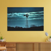 Shadowed Windmill- Dark Sky Photography Canvas Afdruk (Insitu (Woonkamer))