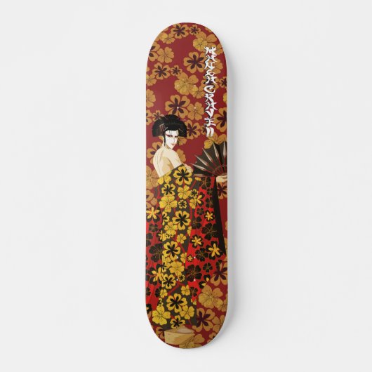 ShadowedMasters_Geisha_red Skateboard (Voorkant)