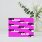 Shadowing Chippewa (roze) Briefkaart (Staand voorkant)