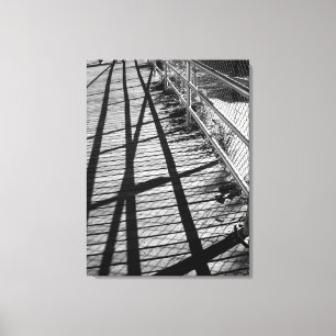 'Shadows and Fences' Ingepakte Canvasprint Canvas Afdruk