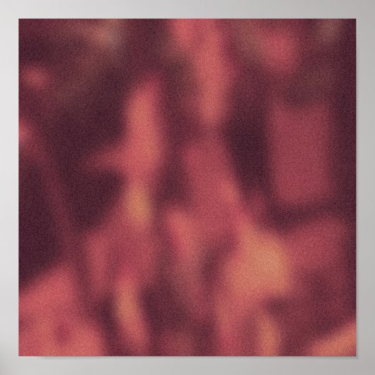 Shadowy Red NYC Sidewalk Rush Hour Crowd Poster (Voorkant)