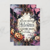 Shadowy Soiree : Invitation d'Halloween sur mesure (Devant / Derrière)