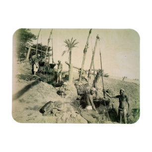 Shadufs in Opper-Egypte (foto sepia) Magneet
