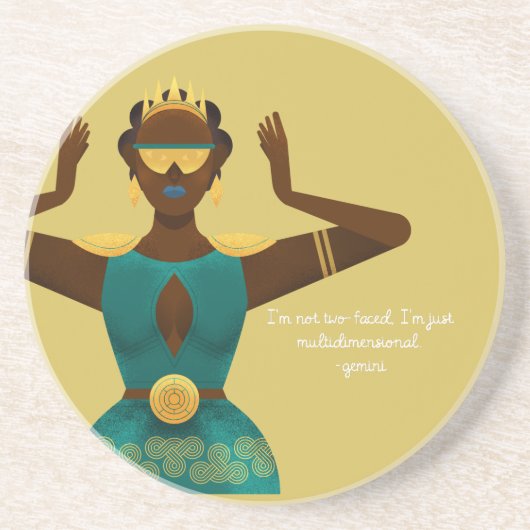Shady Gemini Quotes Zandsteen Onderzetter (Voorkant)