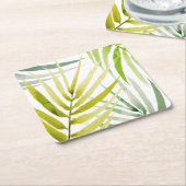 Shady Palms Vierkante Kartonnen Onderzetter (Schuin)