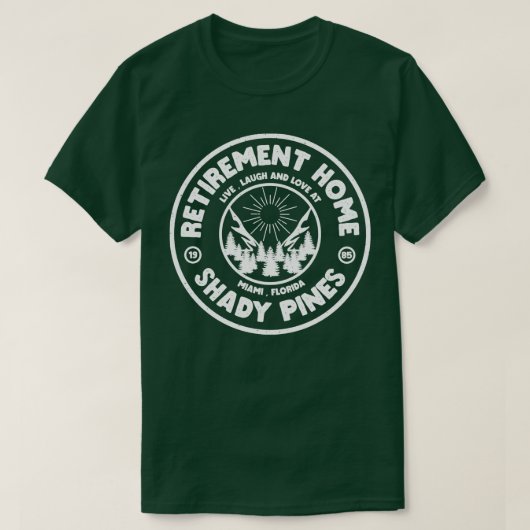 Shady Pines Retirement Home 1985 Remix T-shirt (Design voorkant)