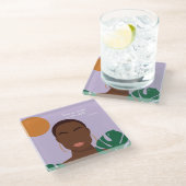 Shady Pisces Quotes Glazen Onderzetter (Schuin)