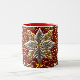 SHAE ~ PATCHWORK ~ KERSTPATROON ~ TWEEKLEURIGE KOFFIEMOK