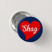 Shag Red Heart, Sailor Ronde Button 3,2 Cm (Voorkant /achterkant)