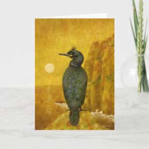 Shag Seabird on Gold Kaart