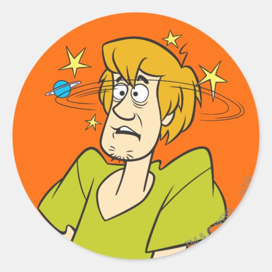 Shaggy Dazed Ronde Sticker (Voorkant)