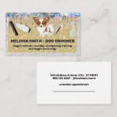 Shaggy Dog | Groomgereedschap | Glitter Sparkle Afsprakenkaartje (Voorkant / Achterkant)