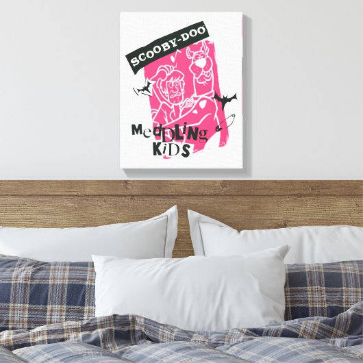 Shaggy en Scooby-Doo bemoeien Kinder Punk schets Canvas Afdruk (Insitu (Slaapkamer))