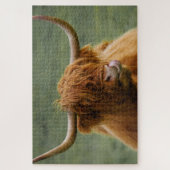 Shaggy Hazard Scottish Highland Cow Natuur Animal Legpuzzel (Verticaal)