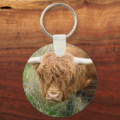 Shaggy Highland Koe Sleutelhanger (Voorkant)