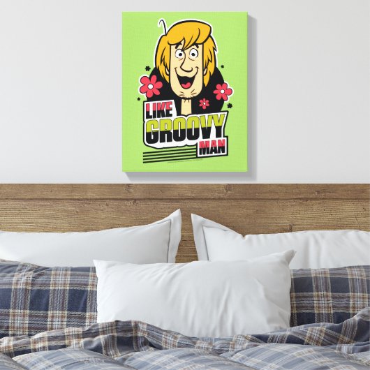 Shaggy "like Groovy Man" Grafisch Canvas Afdruk (Insitu (Slaapkamer))