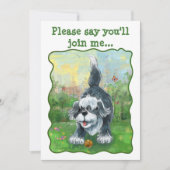 Shaggy Sheep Dog Party Center Kaart (Voorkant)