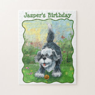Shaggy Sheep Dog Party Center Legpuzzel