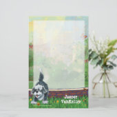 Shaggy Sheep Dog Stationery Briefpapier (Staand voorkant)