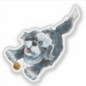 Shaggy Sheep Dog Stationery Sticker (Voorkant)
