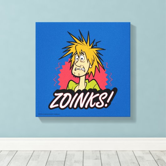 Shaggy "Zoinks!" Grafisch Canvas Afdruk (Insitu (Houten vloer))