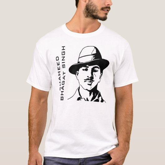 Shaheed Bhagat Singh Indian Freedom Fighter T-shirt (Voorkant)