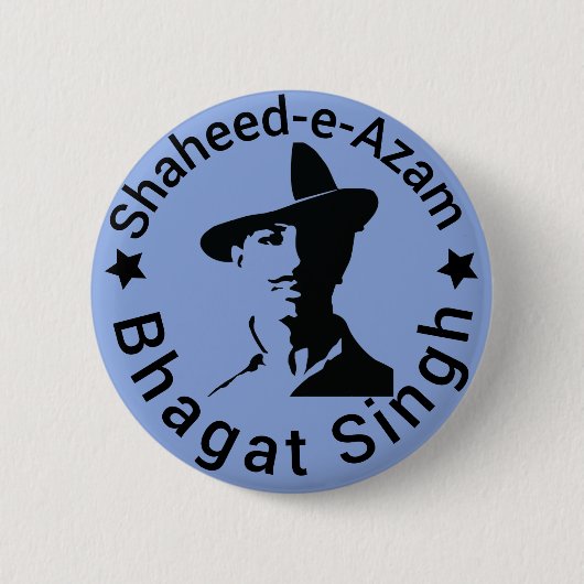 Shaheed-e-Azam Bhagat Singh Ronde Button 5,7 Cm (Voorkant)