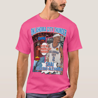 Shai Gilgeous-Alexander Basketball Art Thunder 1 T-shirt