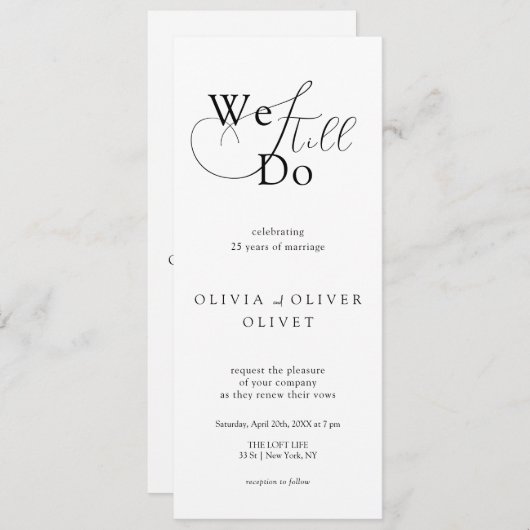 Shailene Zwart en Wit Gelofte Vernieuwing Kaart (Voorkant / Achterkant)