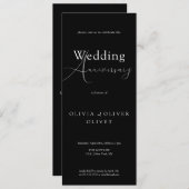 Shailene Zwart-wit bruiloft Jubileum Kaart (Voorkant / Achterkant)