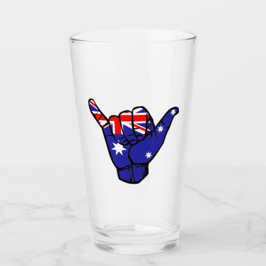 Shaka Australia Flag Glas (Voorkant)