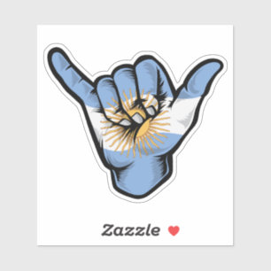 Shaka Hand Argentinië Vlag Goede Vibes Sticker