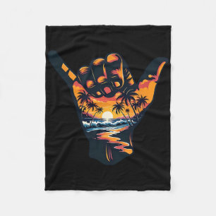 Shaka-handgebaar Aloha surfen Surf Zomer Vakantie Fleece Deken