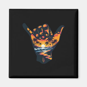 Shaka-handgebaar Aloha surfen Surf Zomer Vakantie Magneet