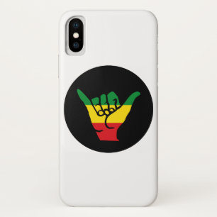 Shaka Hands met Reggae Colors iPhone X Hoesje