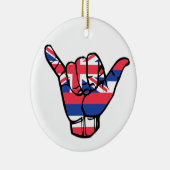 Shaka Hawaii Flag Keramisch Ornament (Rechts)