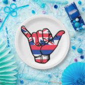 Shaka Hawaii Flag Papieren Bordje (Feest)
