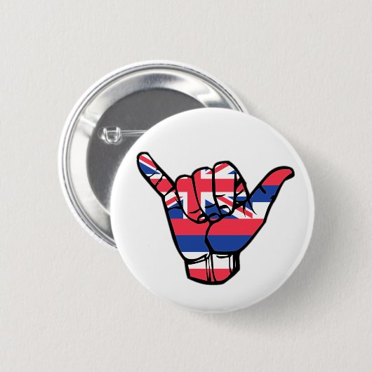 Shaka Hawaii Flag Ronde Button 5,7 Cm (Voorkant /achterkant)