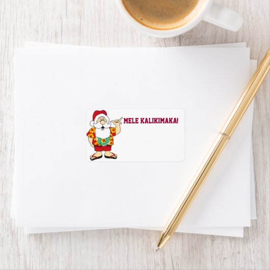 shaka père Noël ~ étiquette (En situation)