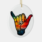 Shaka Rainbow Keramisch Ornament (Rechts)